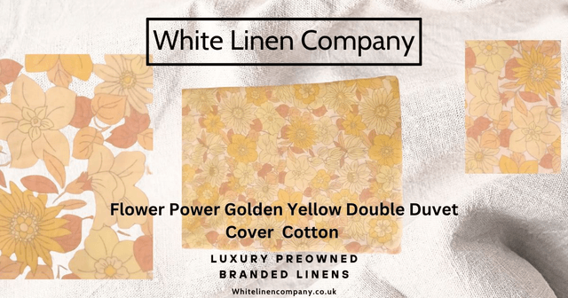 Double Floral Yellow Duvet Cover