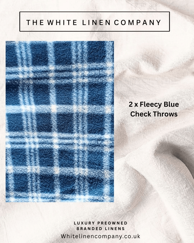 2 Fleecy Blue Throws