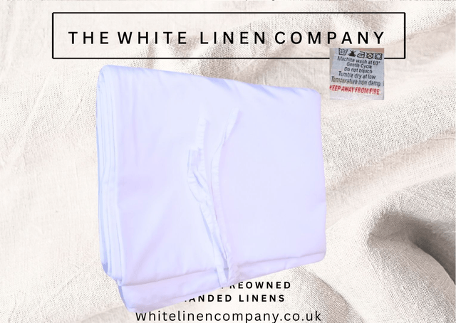 King of Cotton Double with String Ties Exceptional Quality Double White Duvet Cover