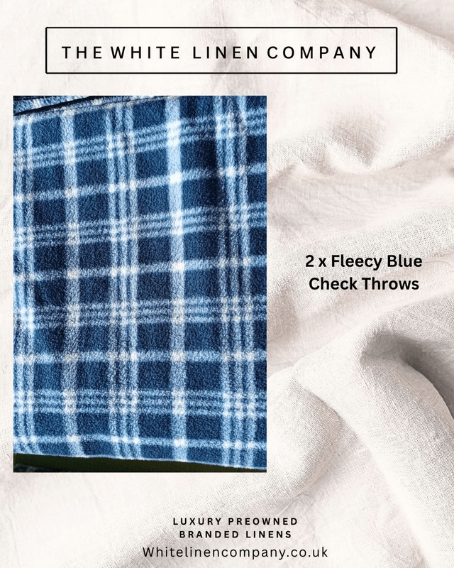2 Fleecy Blue Throws