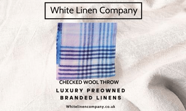 JOHN LEWIS - Pink & Blue Check Soft Blanket Rug Throw - Pink & Blue