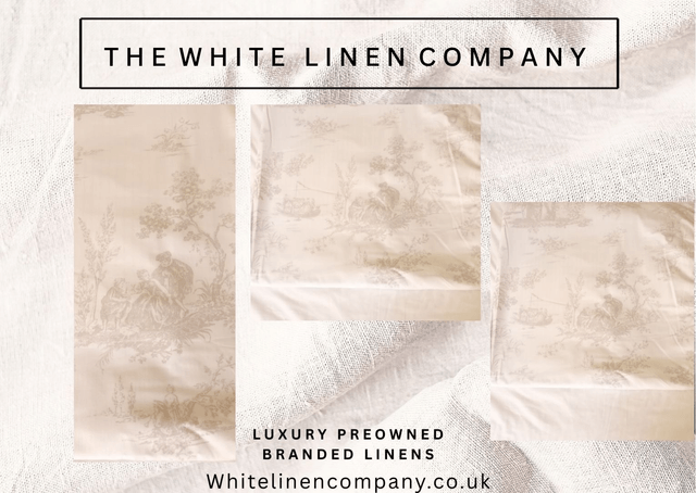 M&S White Double 100% Cotton White and Pale Grey  Vintage Garden Print with 2 pillowcases