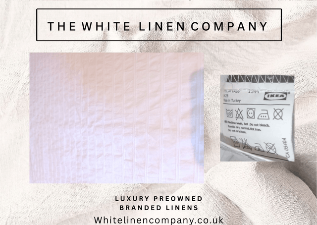 Striped Textured 100% Cotton White Duvet Cover