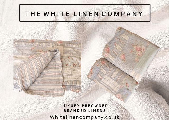 2 Vintage Maison -  Very Pretty Quilted Floral Pillowcases