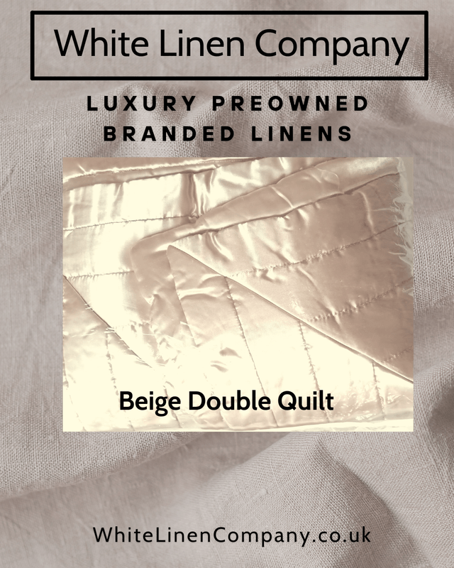 JOHN LEWIS - Beige Coffee Satin Quilt Eiderdown - Coffee