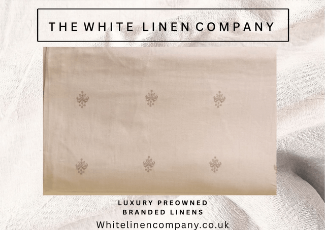 Laura Ashley Doulbe Beige Fleur de Lys Duvet Cover
