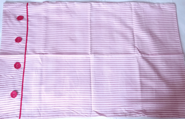 HABITAT - Red Check 100% Cotton Double Duvet Cover - Wooden Buttons - 2 x Pillowcases