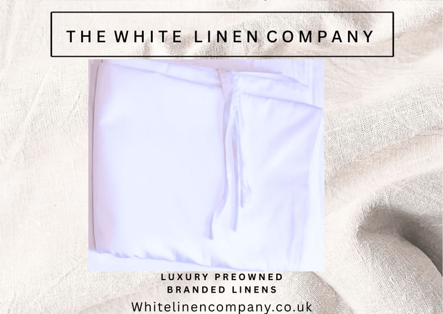 King of Cotton Double with String Ties Exceptional Quality Double White Duvet Cover