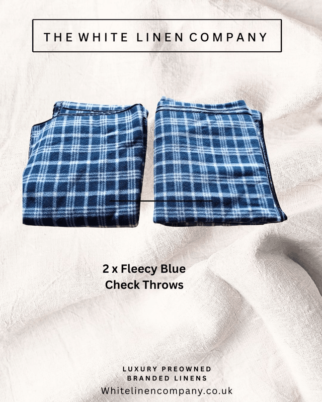 2 Fleecy Blue Throws