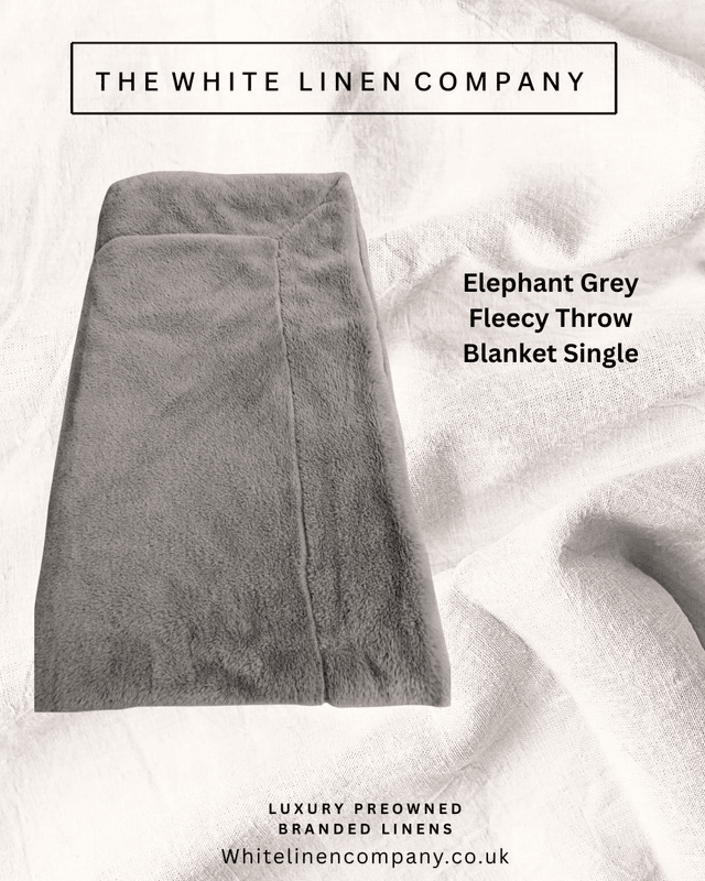 Elephant Grey Double Fleecy Blanket Throw