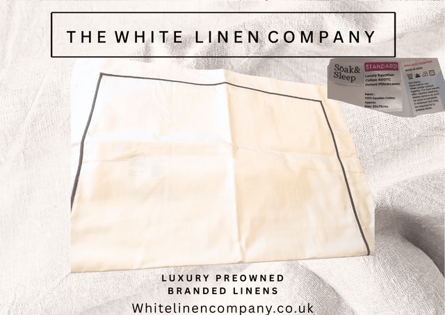 Soak &amp; Sleep Oxford Navy Trim Pillowcases